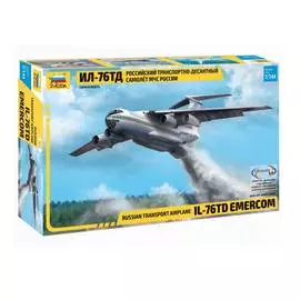 ZVEZDA Сборная модель Российский транспортно-десантный самолет Ил-76 ТД МЧС России