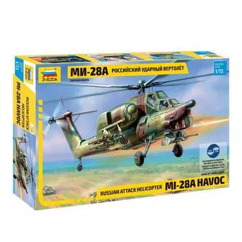 ZVEZDA Сборная модель Российский ударный вертолёт Ми-28А