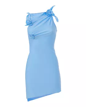 асимметричное платье декорированное розами COPERNI