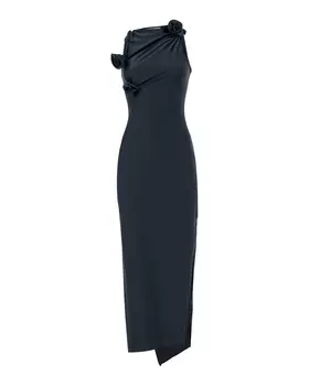 асимметричное платье макси украшенное розами COPERNI