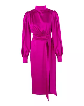 атласное платье миди ACTUALEE