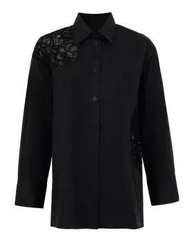 блуза с асимметричной кружевной вставкой на плече MALLONI