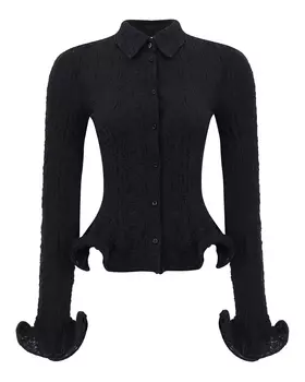 блуза жатой текстуры MSGM