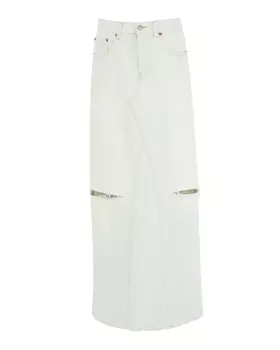 джинсовая юбка макси MM6 Maison Margiela