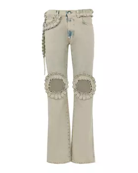 джинсы декорированные сборками COPERNI