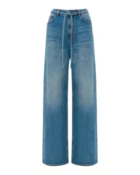 джинсы модели багги с съемным поясом KSUBI