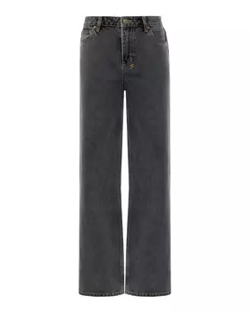 джинсы прямого кроя из плотного денима черного цвета KSUBI