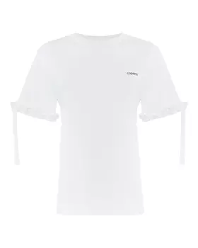 футболка прямого кроя с отделкой на рукавах COPERNI