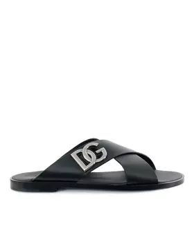 Кожаные шлепанцы Dolce&Gabbana