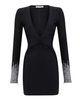 платье с отделкой стразами Amen