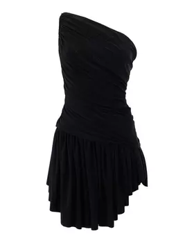 платье на одну плечевую линию с драпировкой NORMA KAMALI