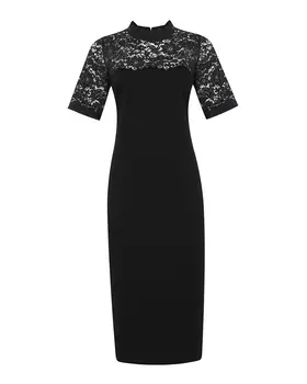 платье с отделкой кружевом P.A.R.O.S.H.