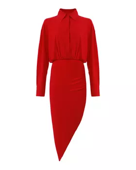 платье с юбкой асимметричного кроя NORMA KAMALI