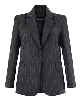 Приталенный жакет в полоски со стразами ACTUALEE