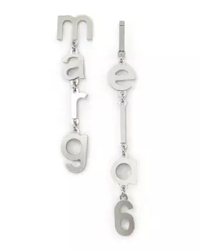 серьги с лого MM6 Maison Margiela