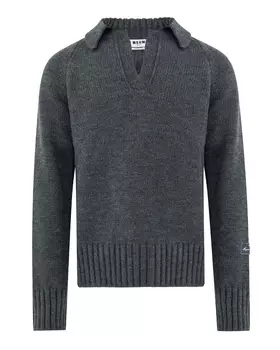 свитер с V-образным вырезом MSGM