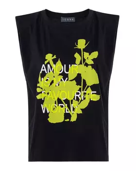 хлопковый топ ICONA BY KAOS