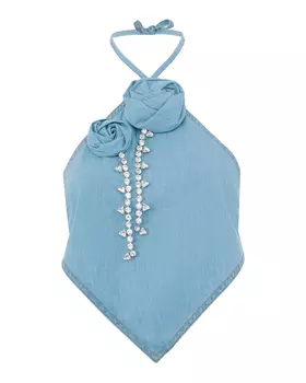 Топ в виде платка из денима AREA