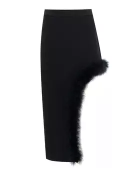 юбка с отделкой перьями Amen