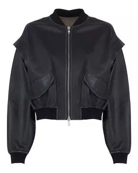 укороченная кожаная куртка S.W.O.R.D.