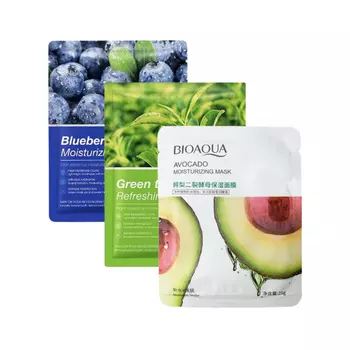 Набор тканевых масок BIOAQUA для лица, 3 шт