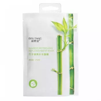 Тканевая маска BISUTANG для лица с экстрактом бамбука