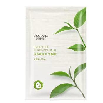 Тканевая маска BISUTANG для лица с экстрактом зеленого чая