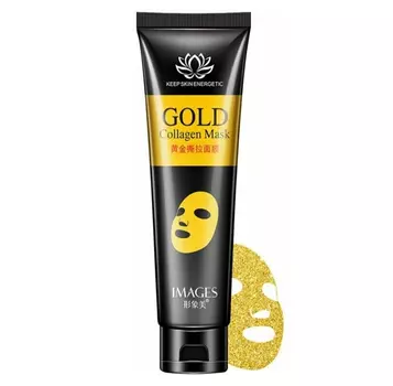 Золотая маска-плёнка IMAGES для лица с коллагеном