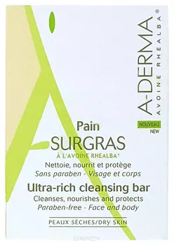 A-Derma, Ультраобогащенное косметическое мыло твердое Essential, 100 гр