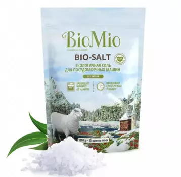 BioMio, Соль экологичная для посудомоечных машин, 1000 г