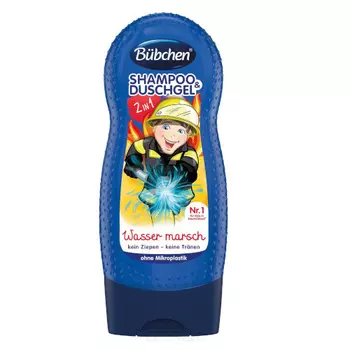 Bubchen, Детский шампунь и гель для душа "Храбрый пожарный", 230 мл