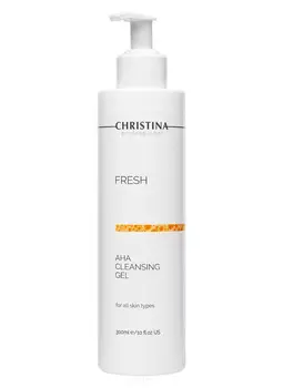 Christina, Fresh AHA Cleansing Gel for all skin types Очищающий гель c фруктовыми кислотами для всех типов кожи Кристина Фреш, 300 мл