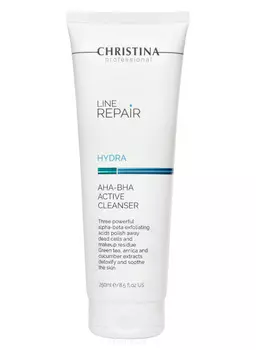 Christina, Очищающий активный гель с AHA-BHA кислотами Line Repair Hydra Aha-Bha Active Cleanser, 250 мл