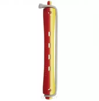 Comair, Бигуди, D 9 мм, с круглой резинкой, красно-жёлтые, 12 шт, 95 мм, 12 шт