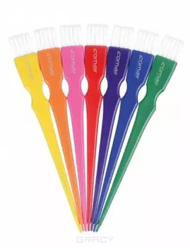 Comair, Набор из 7 кистей для окрашивания Rainbow Mini (21.1 x 2.3 x 0.67 см, белая нейлоновая щетина, 7 шт/уп)