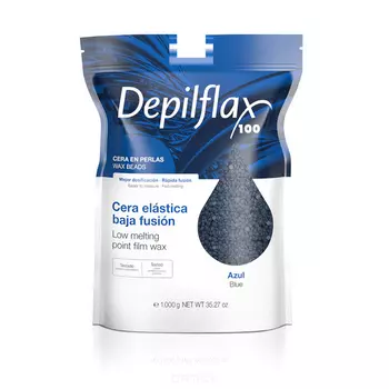 Depilflax, Пленочный воск синий в гранулах Blue Film Wax, 100 гр