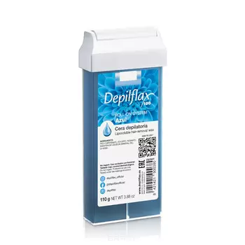 Depilflax, Воск в картридже BLUE Азуленовый для тонких и ослабленных волос, 110 гр.
