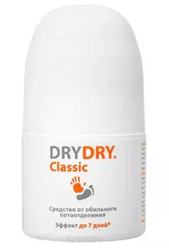 Dry Dry, Дезодорант-антиперспирант от обильного потоотделения Classic roll-on, 35 мл