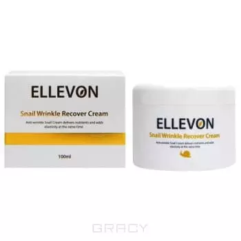 Ellevon, Крем для лица антивозрастной с экстрактом улитки Snail Cream, 100 мл