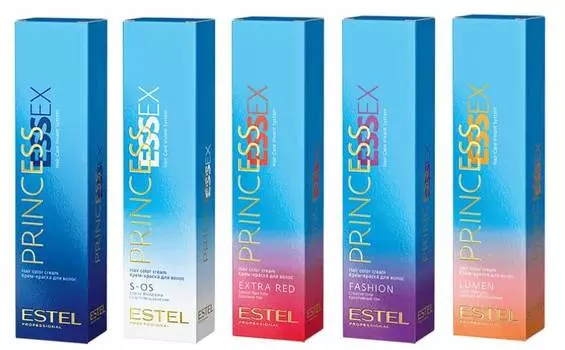 Estel, Краска для волос Princess Essex Color Cream, 60 мл (135 оттенков), 10/74 Светлый блондин коричнево-медный