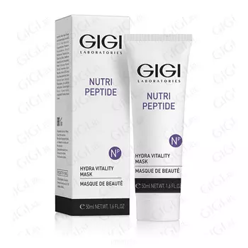 GiGi, Пептидная увлажняющая маска для жирной кожи Nutri-Peptide Hydra Vitality Beauty Mask, 50 мл