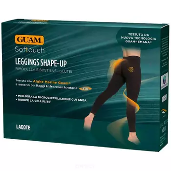 Guam, Леггинсы антицеллюлитные «Шейп-Ап» моделирующие, черные, XS-S (40-42)