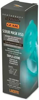 Guam, Маска-скраб для лица с углем и гиалуроновой кислотой SEATHERAPY, 75 мл