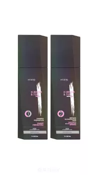 H-Tokyo Pro, Набор H-Brush B.Tox Capillary (ШАГ1 + ШАГ2) B.Tox White Care (без пигмента), Набор: шампунь и ботокс для волос без пигмента, 2*1000 мл