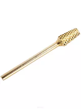 Harizma, Фреза для педикюра карбидная с насечкой широкая короткая, 1 шт