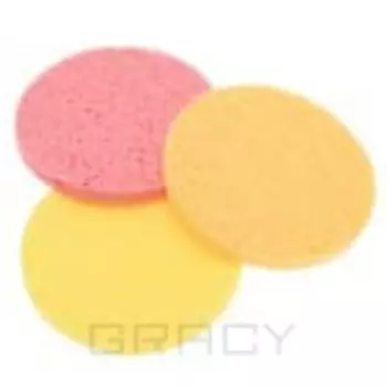 Harizma, Губка для снятия макияжа круглая цветная, 3 шт/уп