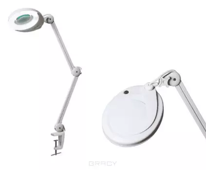 Harizma, Лампа увеличительная для маникюра на кронштейне 22W, цвет белый (2 вида), 1 шт, 3 диоптрии