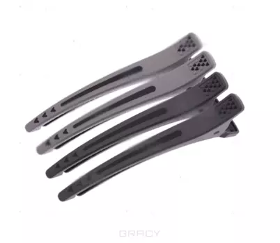 Harizma, Зажим для волос Antislip, 4 шт h10900