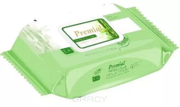 Igrobeauty, Салфетки влажные универсальные с экстрактом бамбука, "Premial" natural, 100 шт