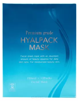 Japan Gals, Курс масок для лица Суперувлажнение Premium Hyalpack, 12 шт